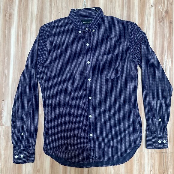 Bonobos Long Sleeved Button Down Collared Shirt - Men's L Slim - Picture 1 of 4